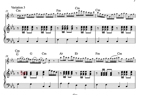 'The Wellerman Variations' for alto recorder SIGNED COPY
