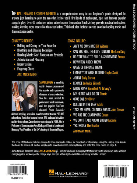 The Hal Leonard Recorder Method - SIGNED COPY